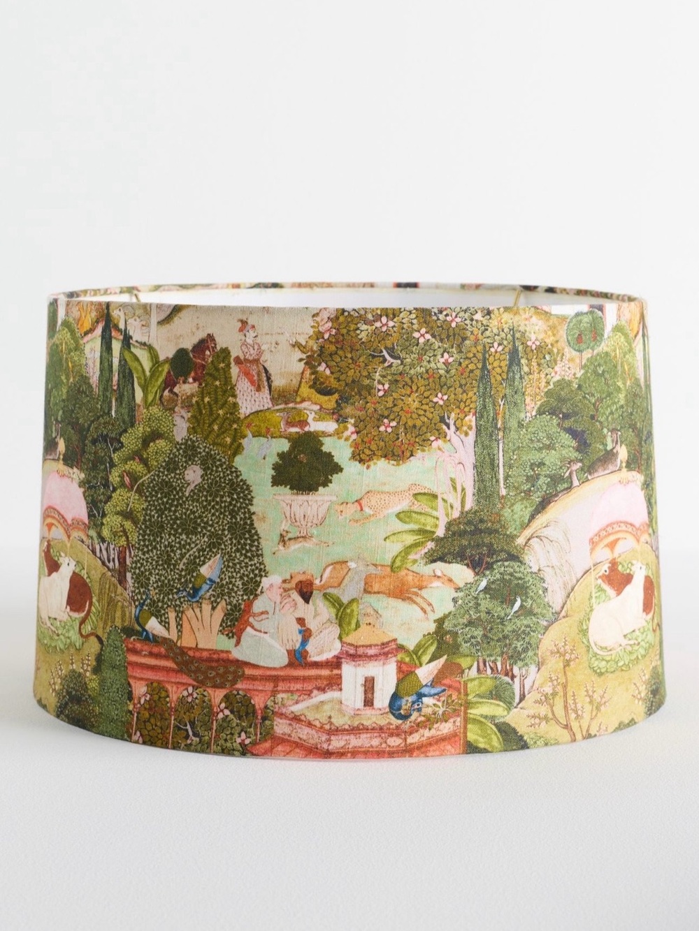 Anthropologie MINDTHEGAP Gardens of Jaipur Fabric Printed Drum Shade